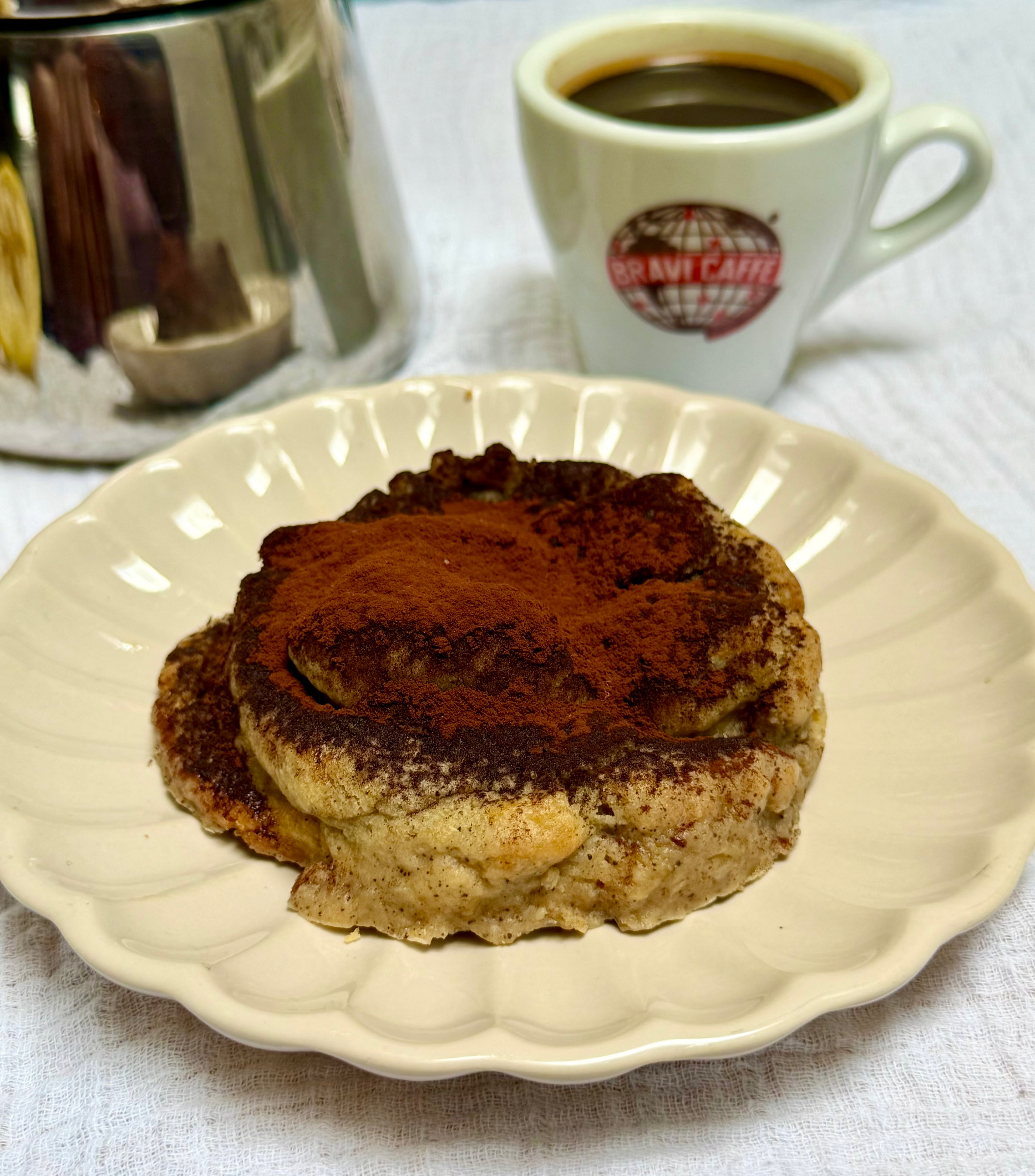 Shot of Tiramisu Cookie and Italian Espresso